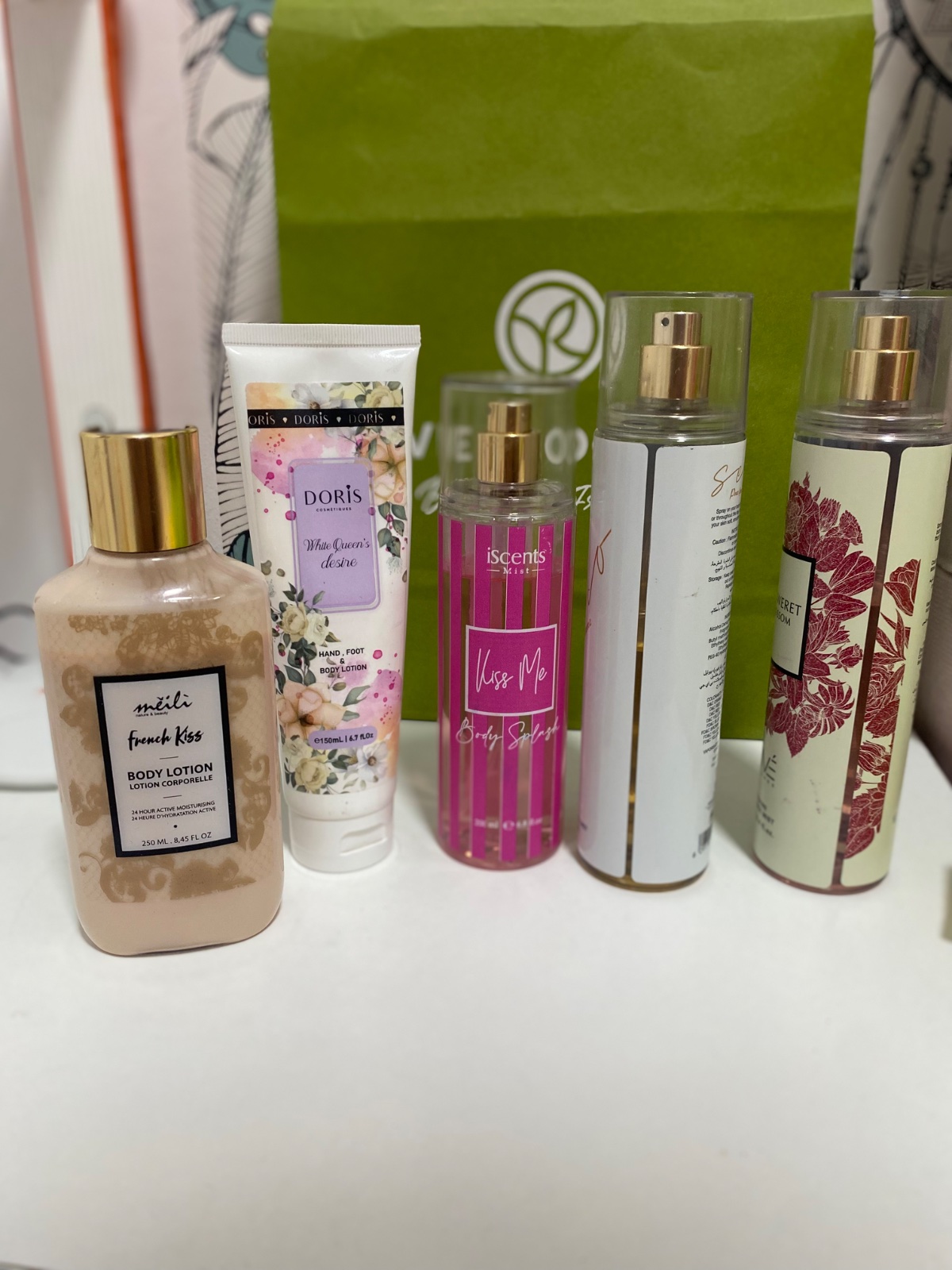 Body lotion meili peu utilisee