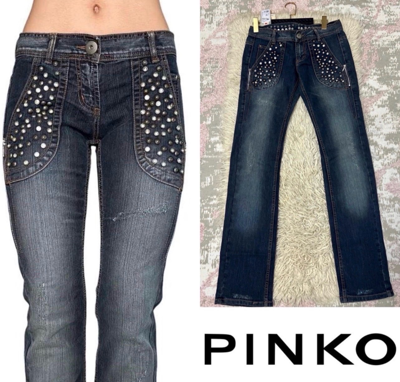 Jeans Pinko vintage 2000s low-rise
