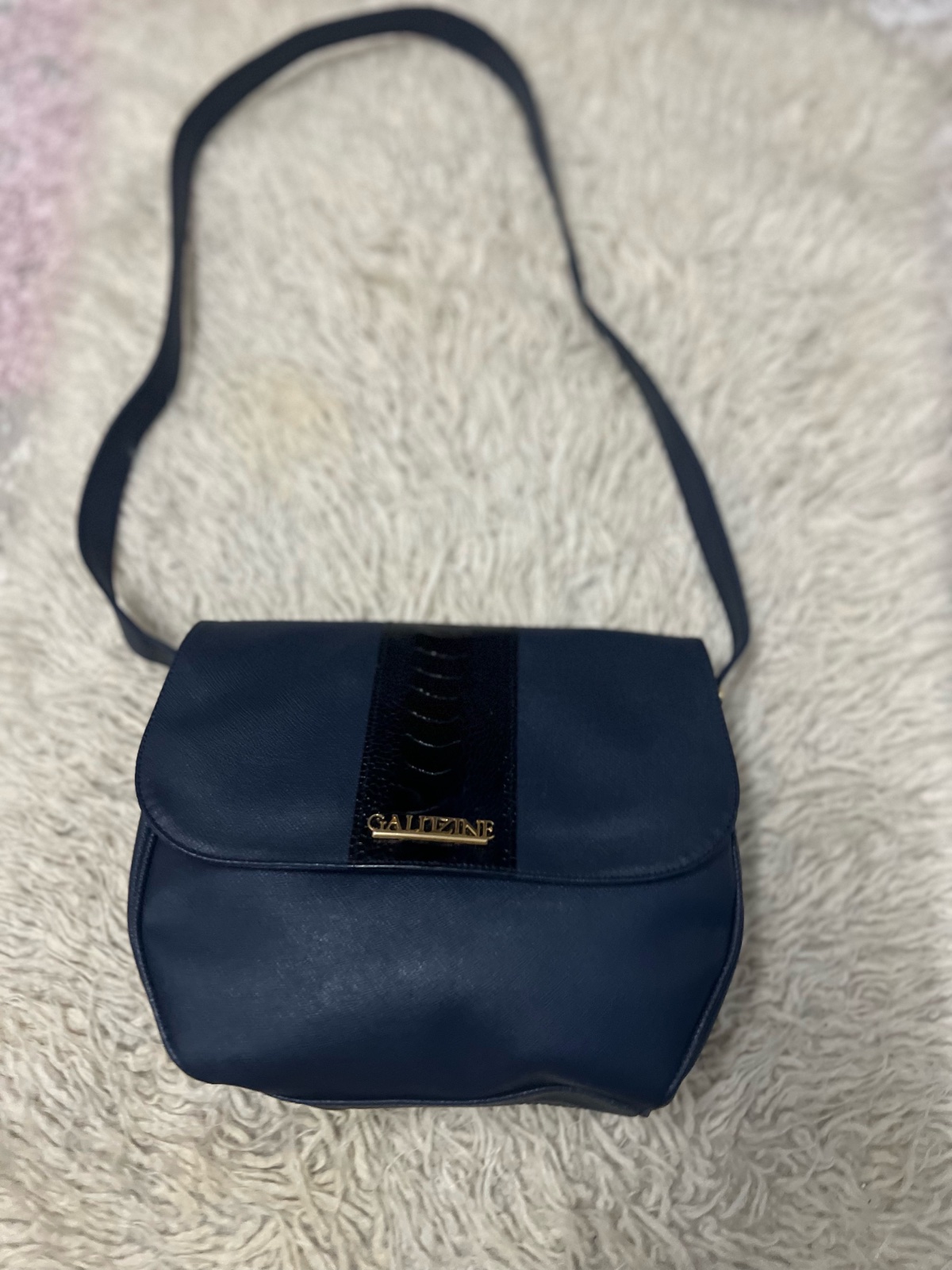 Sac bandoulière Galitzine bleu marine