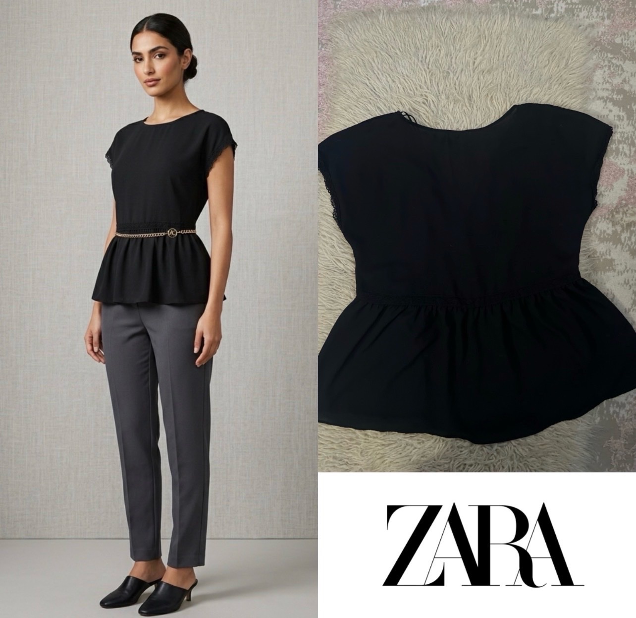Blouse zara dos croisée