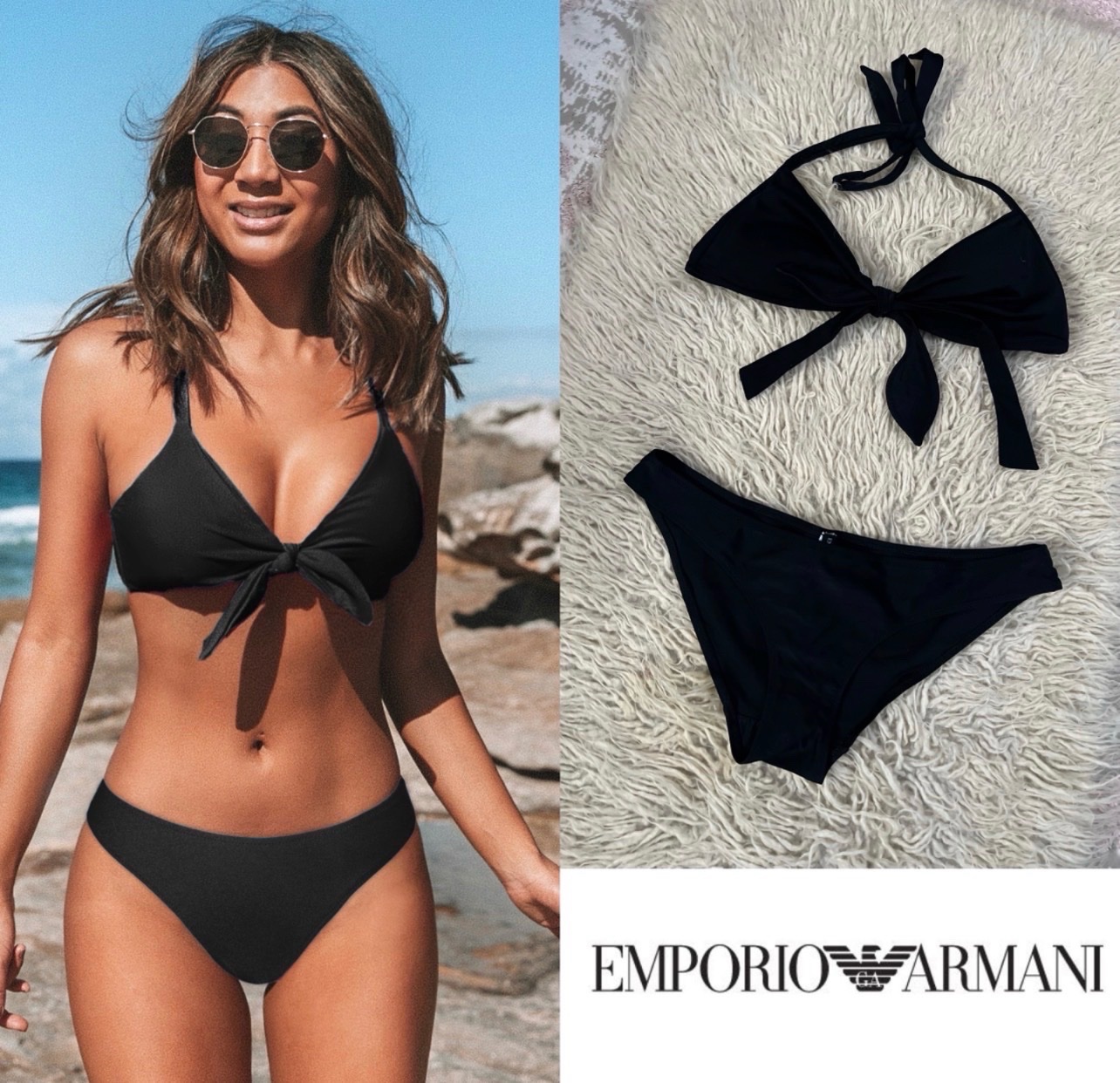 Bikini (haut goldenday+bas emporio armani)