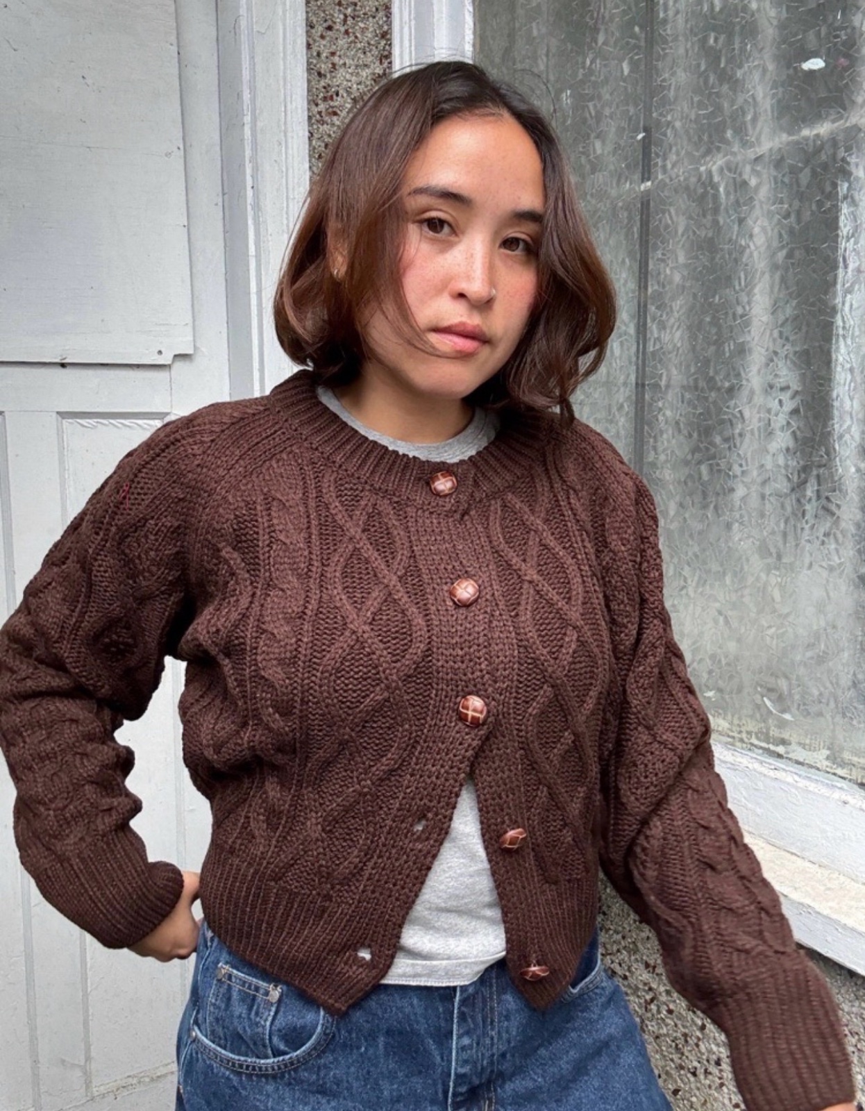 Cardigan marron
