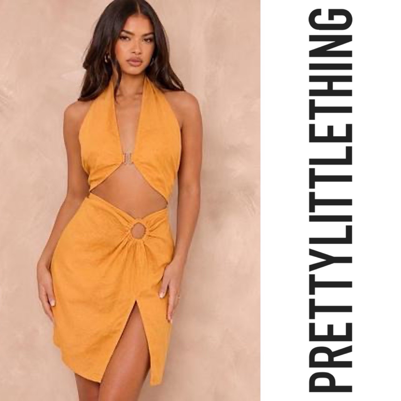 Robe orange PrettyLittleThing neuve avec étiquette - Style découpes & anneau