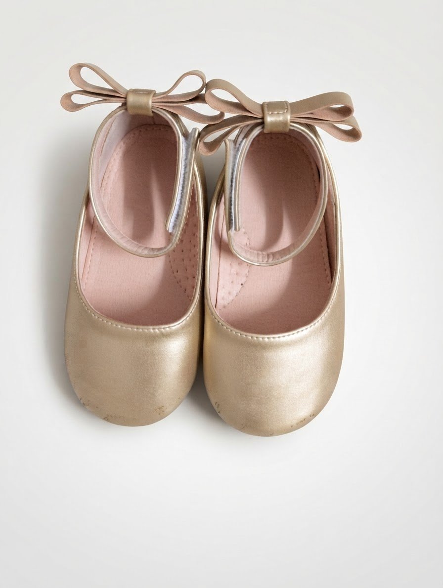 Ballerine doré bébé fille