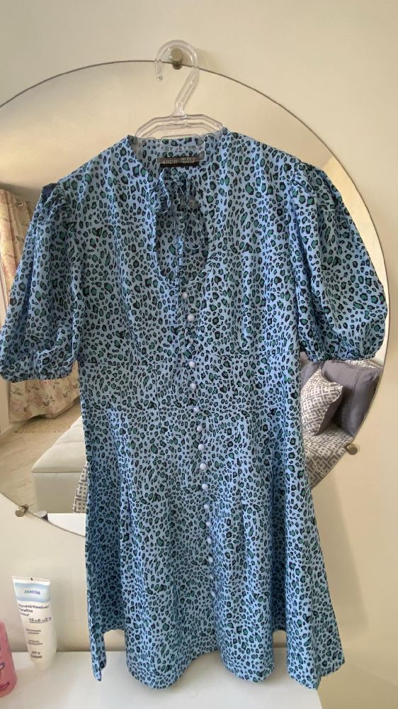 Robe léopard bleu shein 