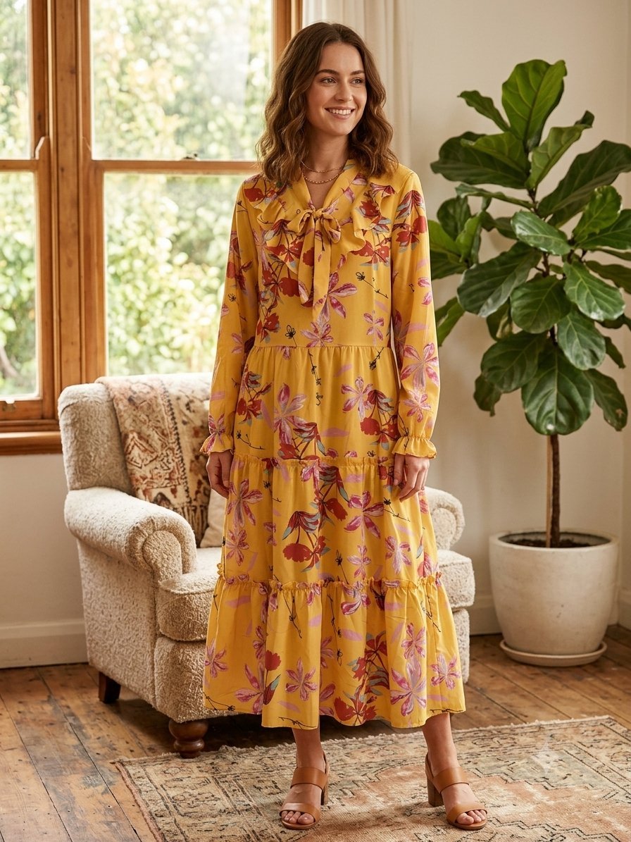 Robe jaune moutarde 💛