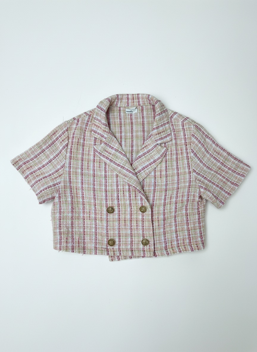 Blazer court manche courte  shein 