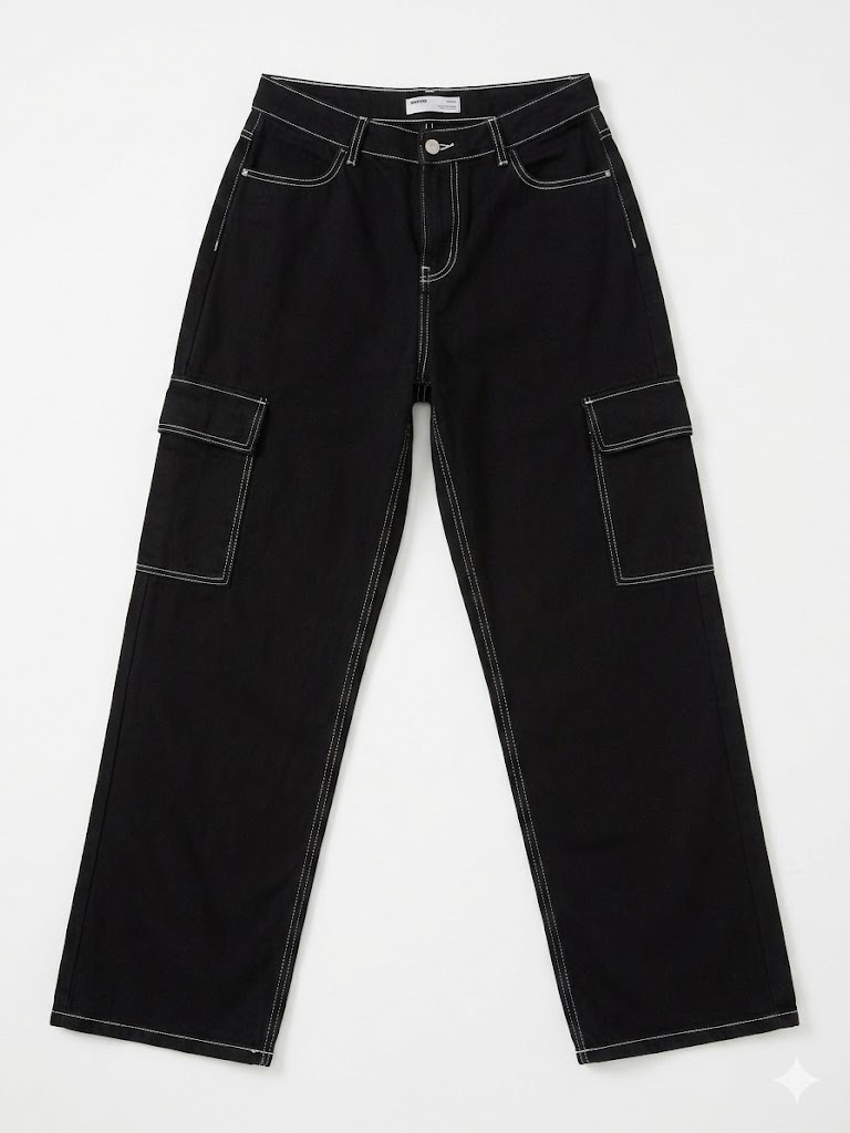 Cargo noir bershka 