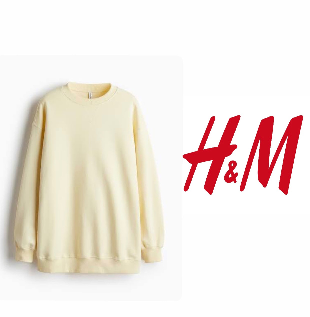 Sweat-shirt jaune oversize 