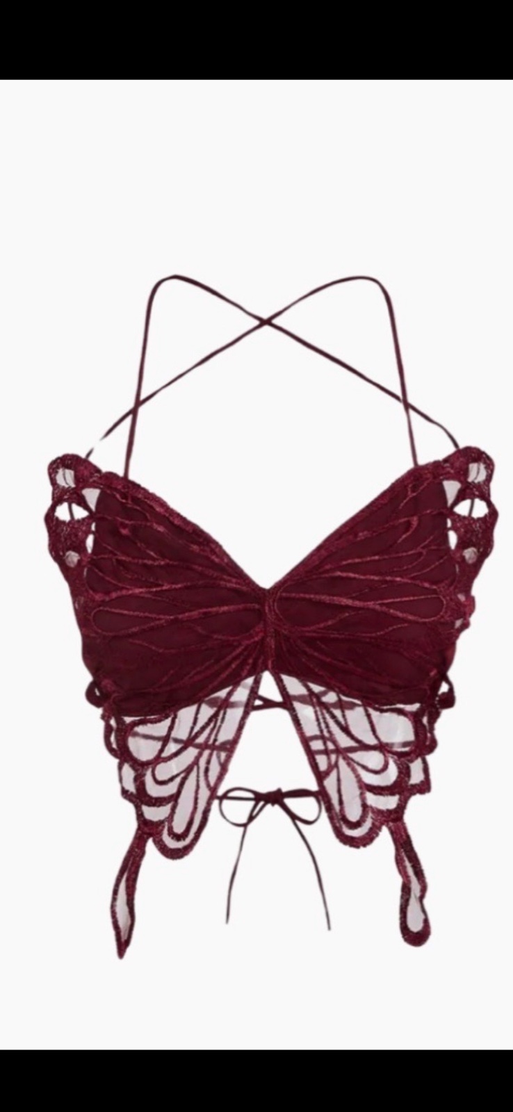 Top papillon soiree