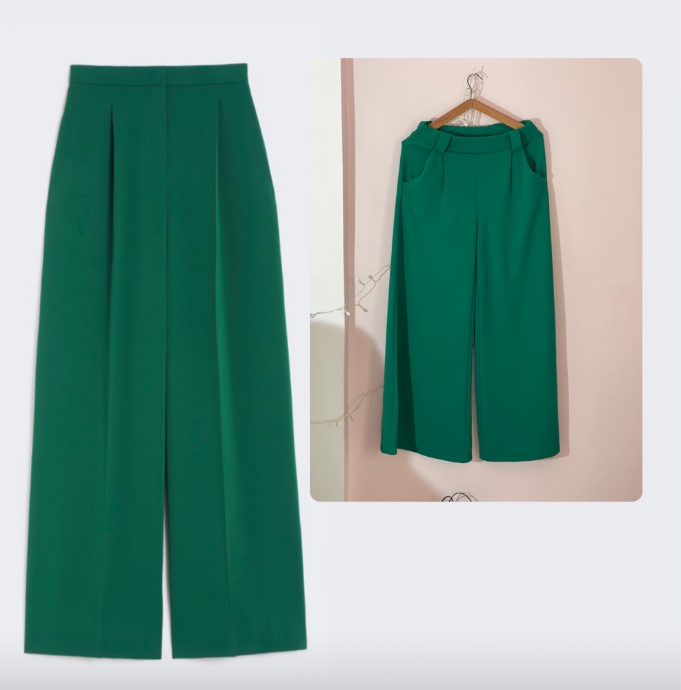Pantalon large vert 🥝