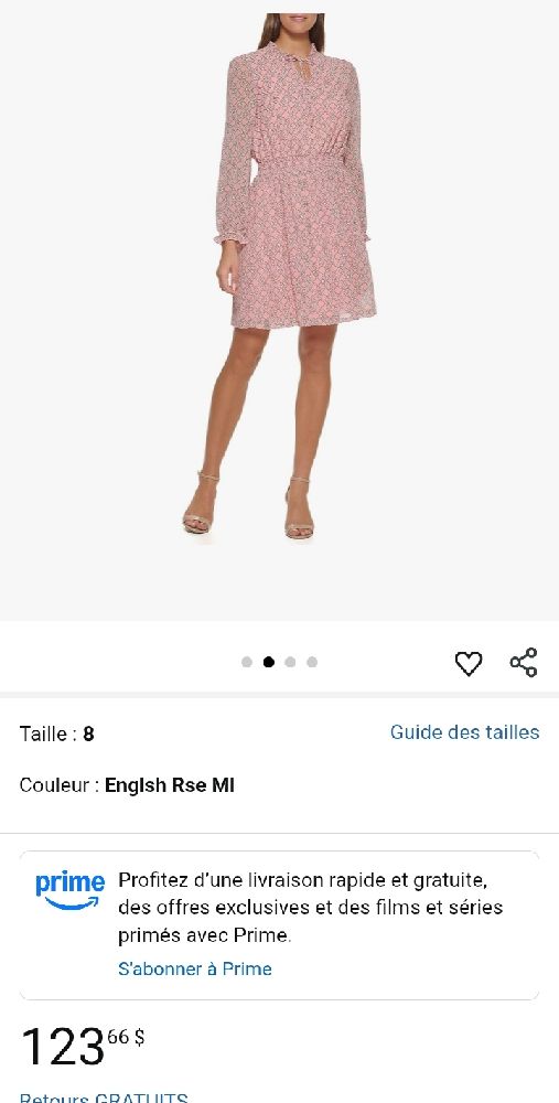 Robe mousseline rose toute neuve.tommy
