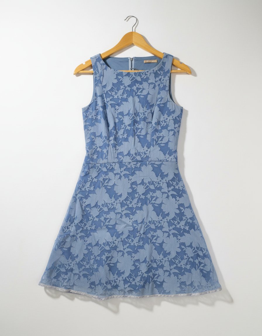 Blue printed floral dress