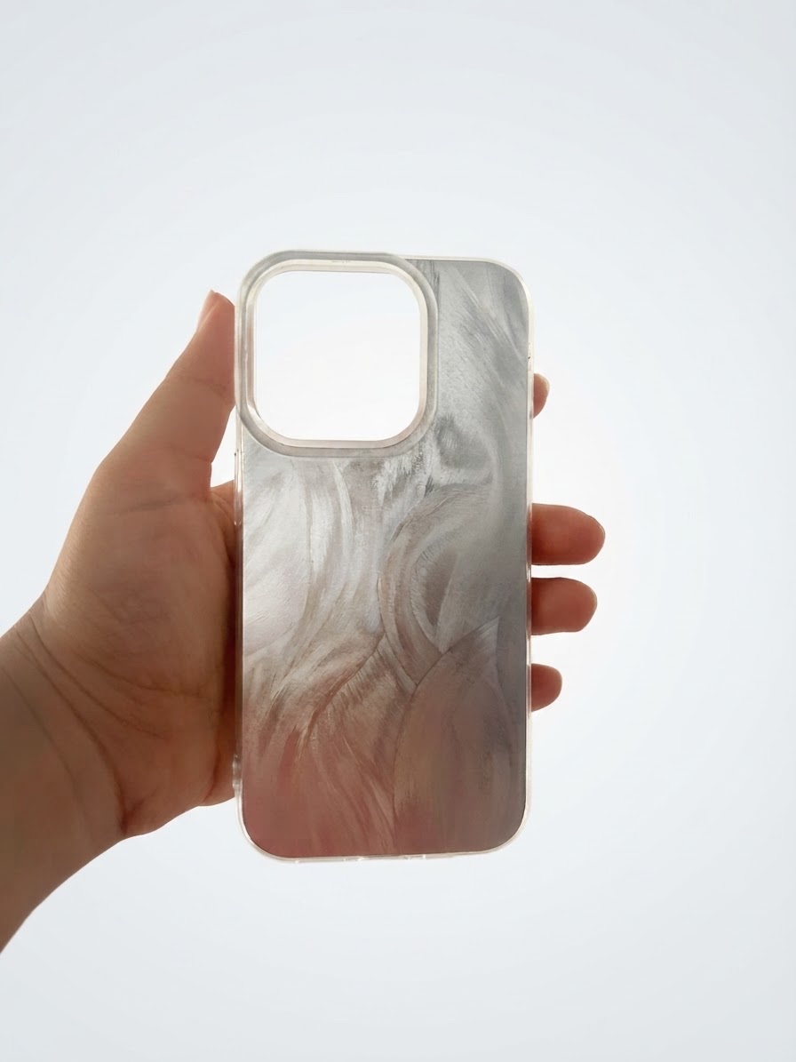 Cache iphone 15 pro avec etiquette