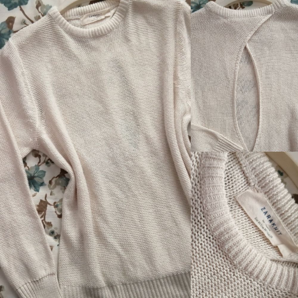 Pull Femme Zara Noir Taille XL - Laine Mélangée - Bien Porté