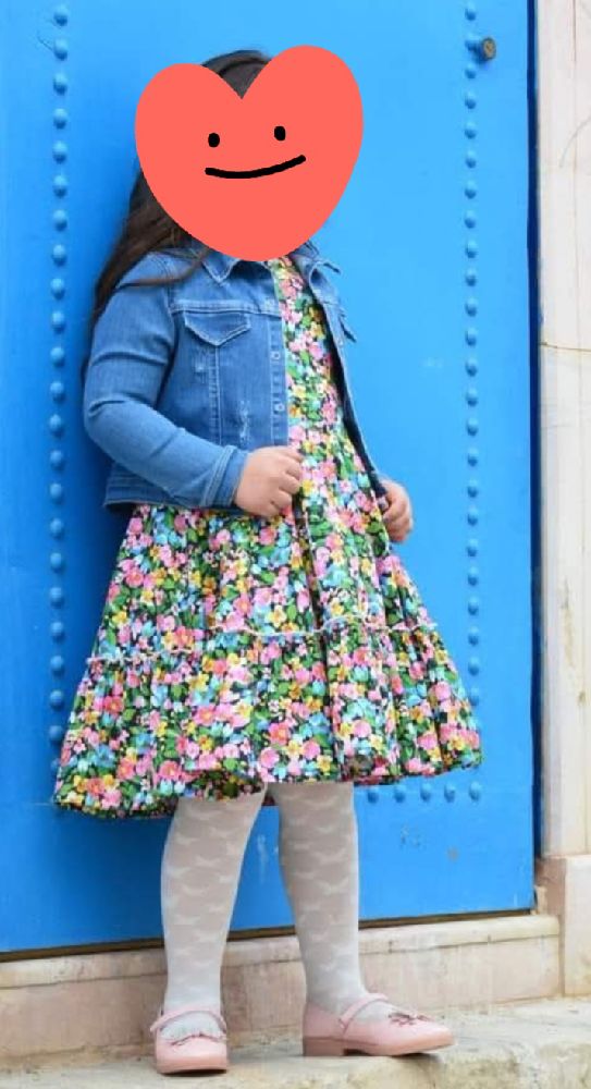 robe fleurie aves veste djean 