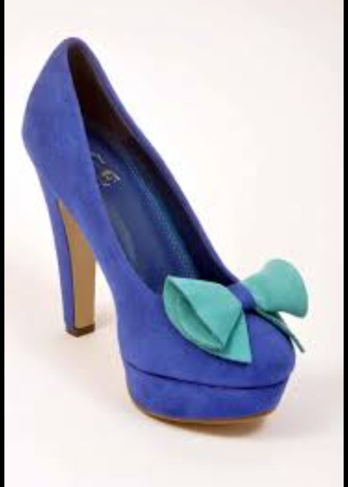 escarpins bleu roi den daim