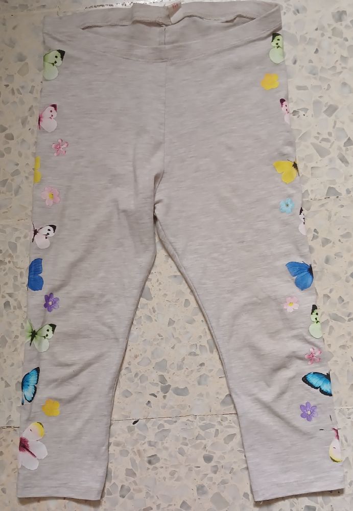 Pantacourt fille gris