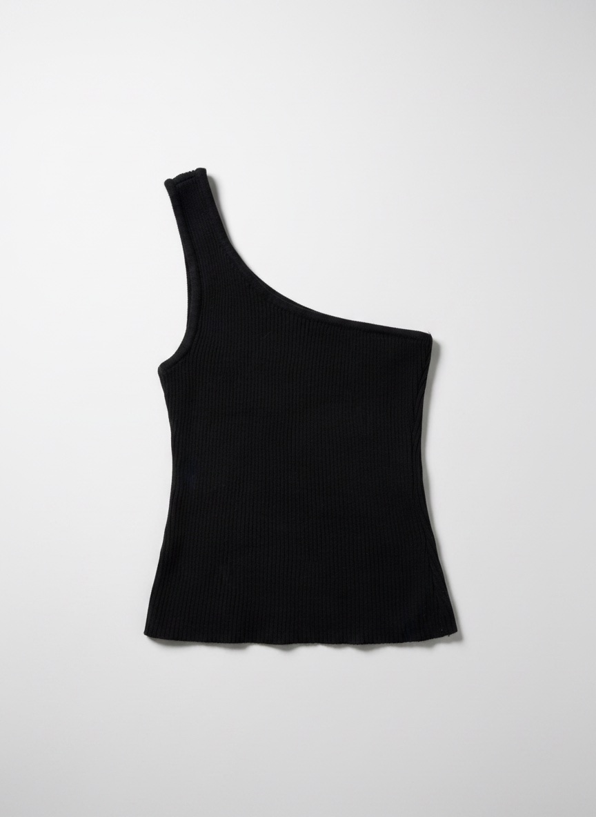 Top noir one shoulder