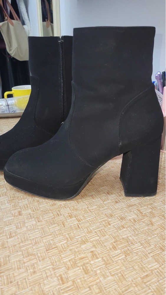 Botine noir dain