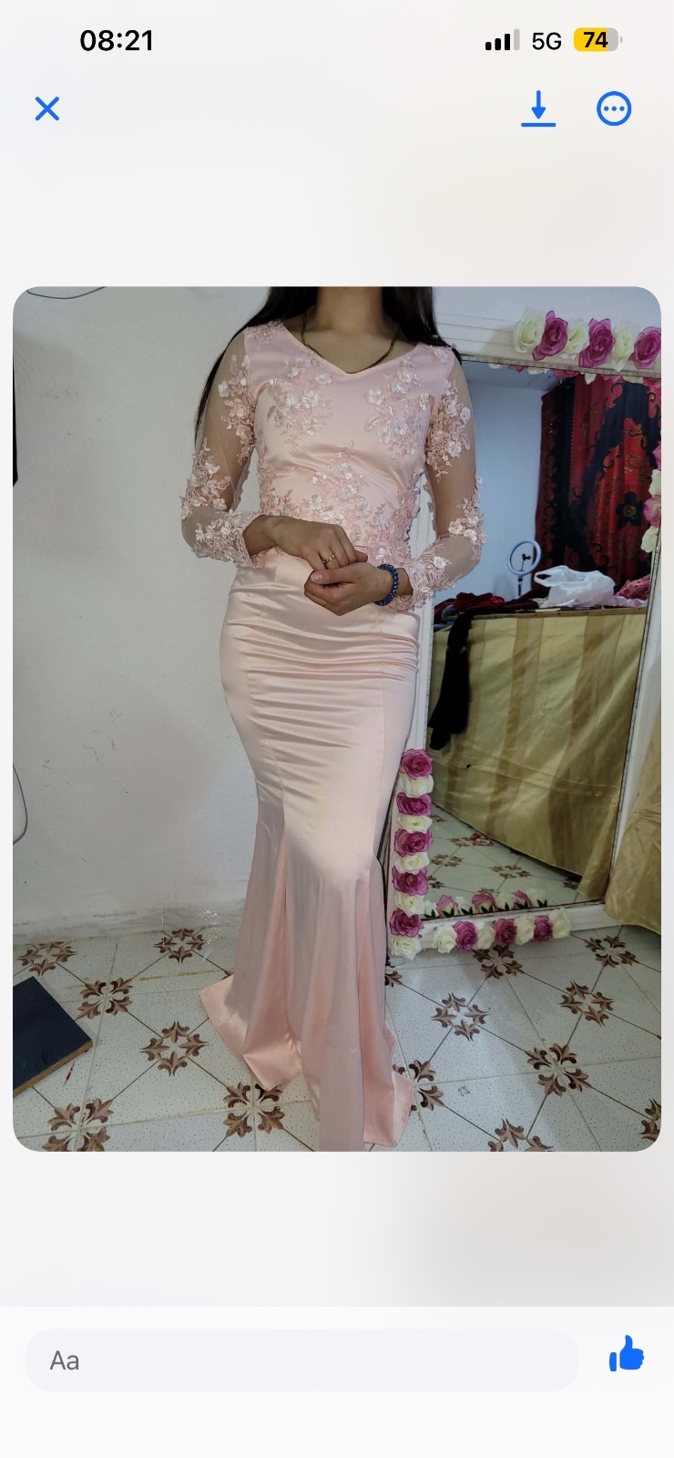 Robe elégant rose