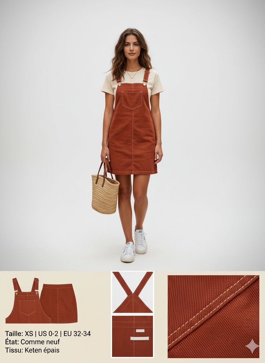 Robe Salopette Style Rustique & Chic 