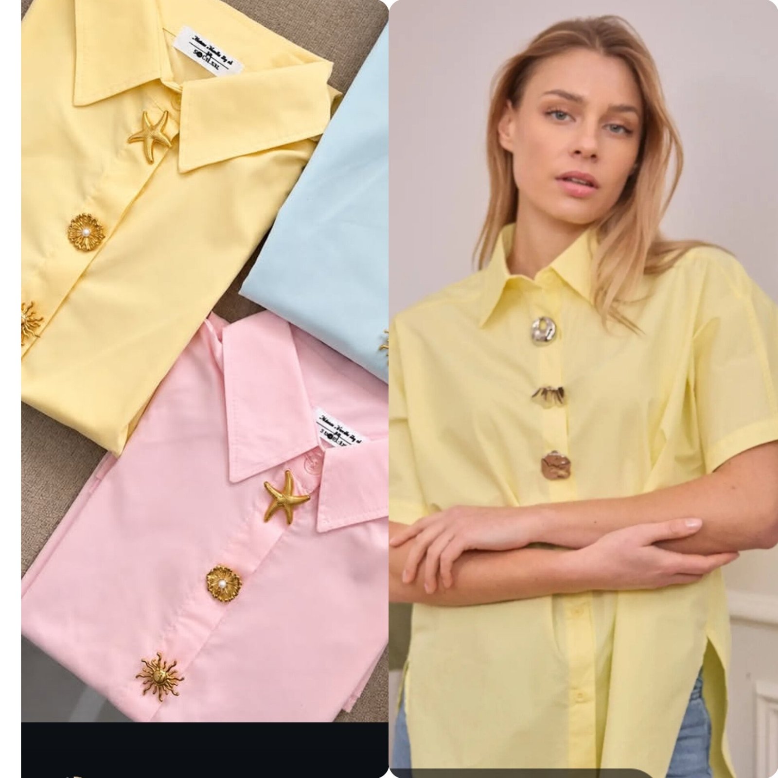 Une chemise jaune