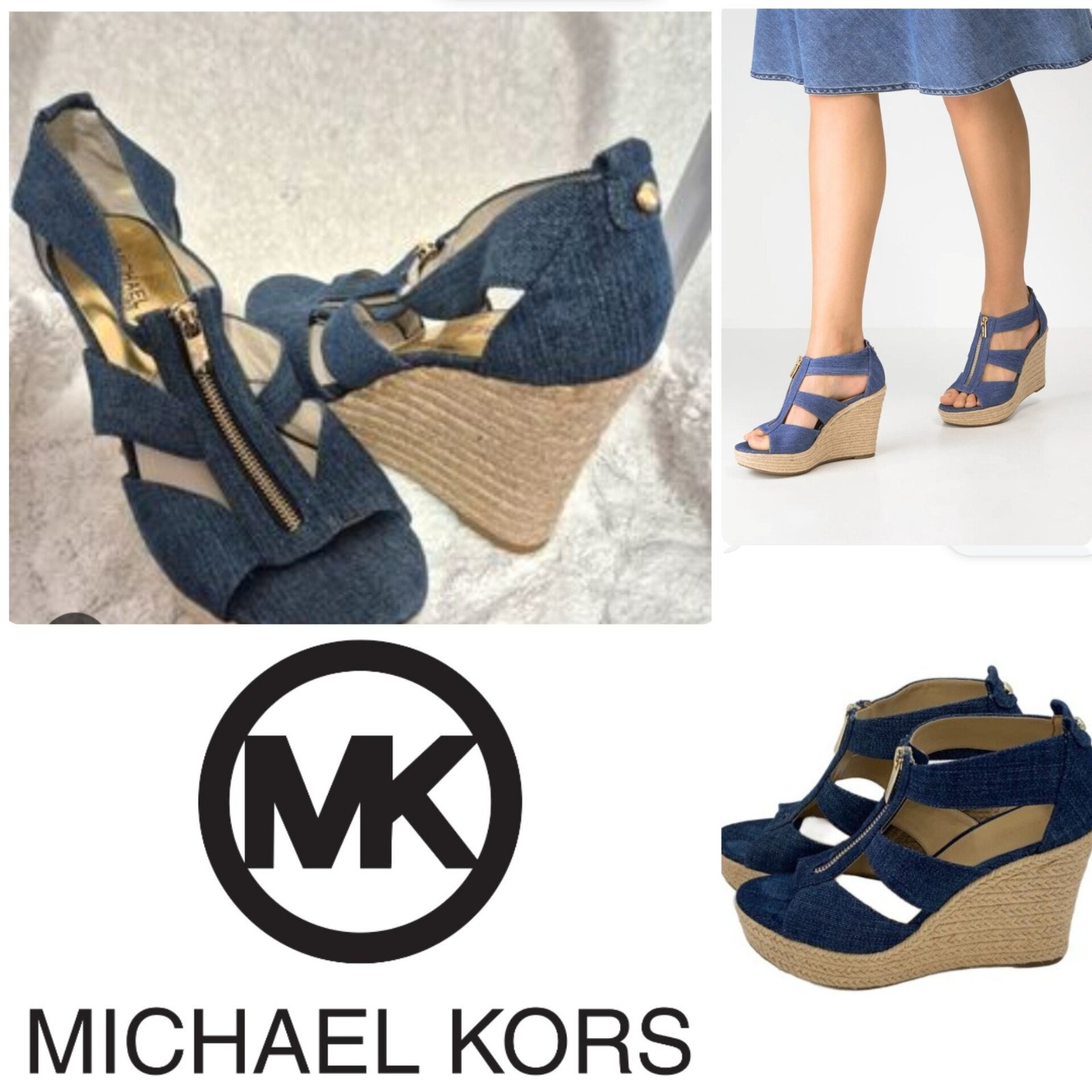 Des compensés en jeans Micheal kord