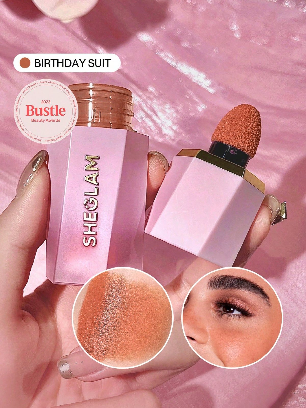 Liquid blush birthday suit