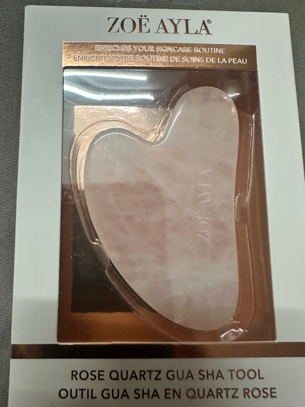 Gua sha en veritable quartz rose 