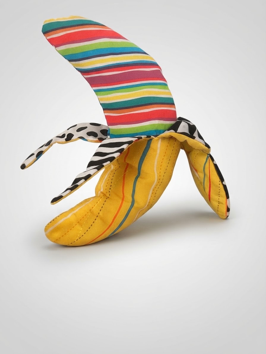 A rainbow inside banana plushie