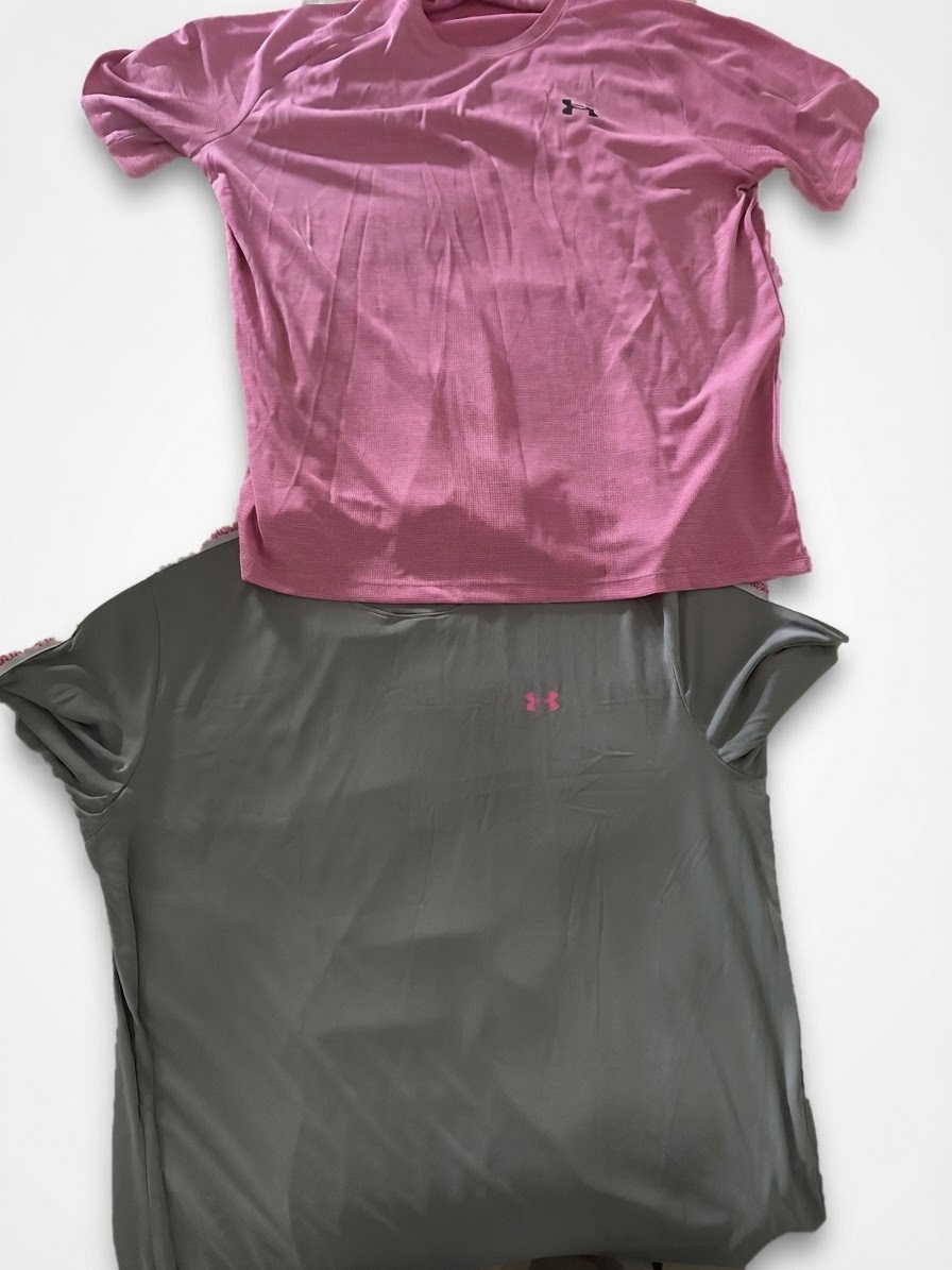 T shirt under armour rose et gris rose