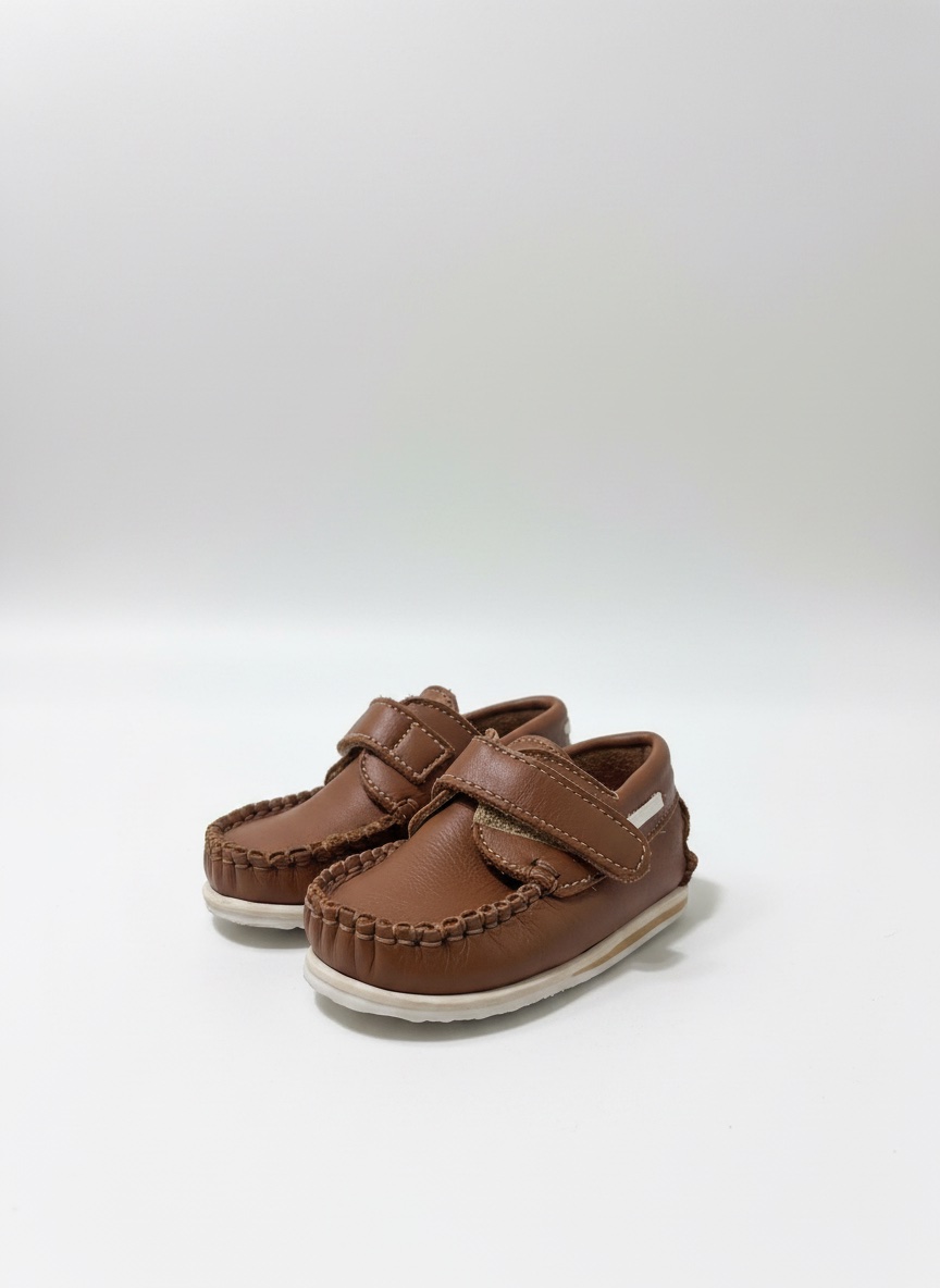 Chaussures Bateau Garçons Cuir Velcro