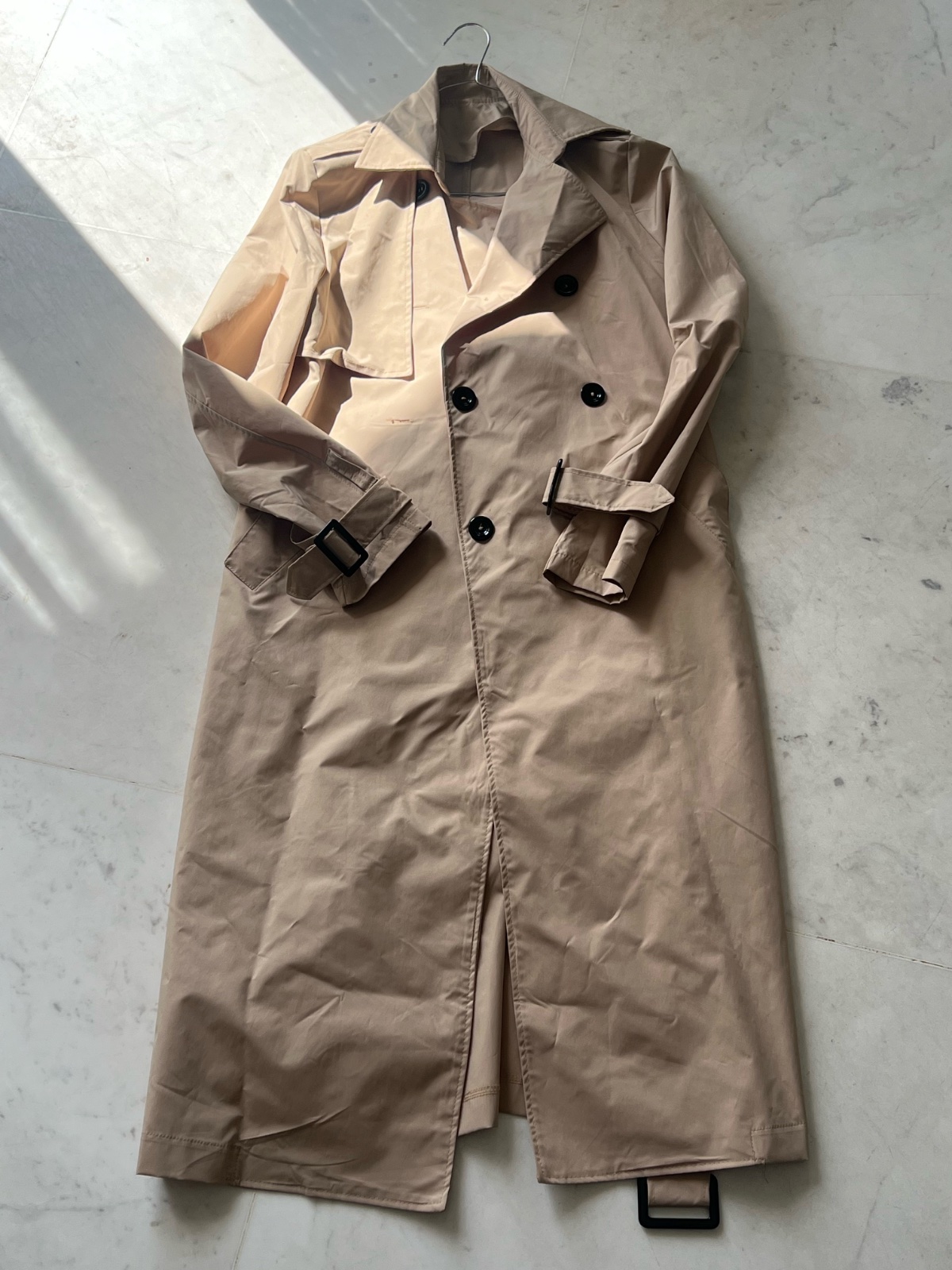 Trench coat long — Beige/Nude