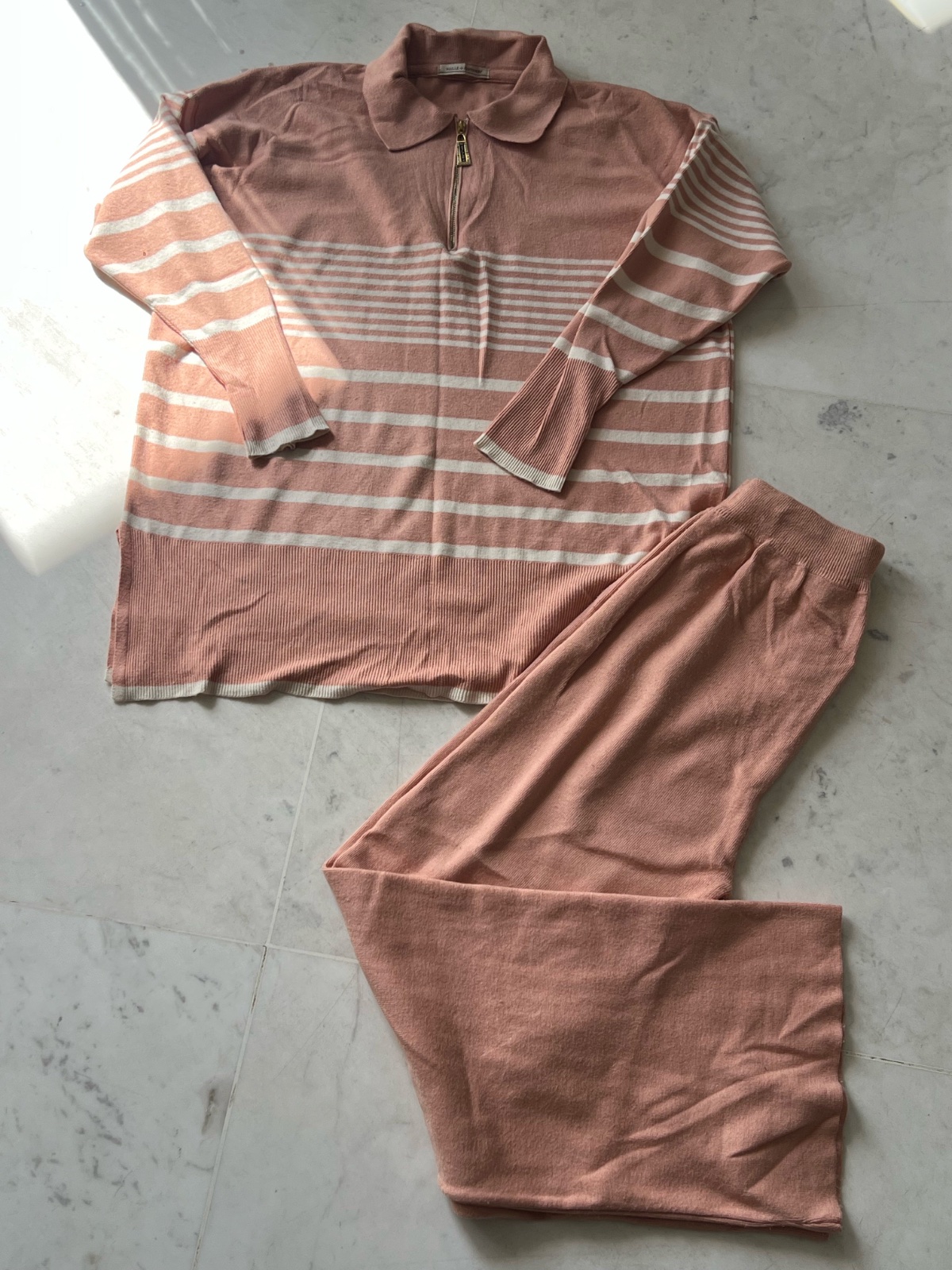 Ensemble tricot MAILLE+ — Rose vieux rose