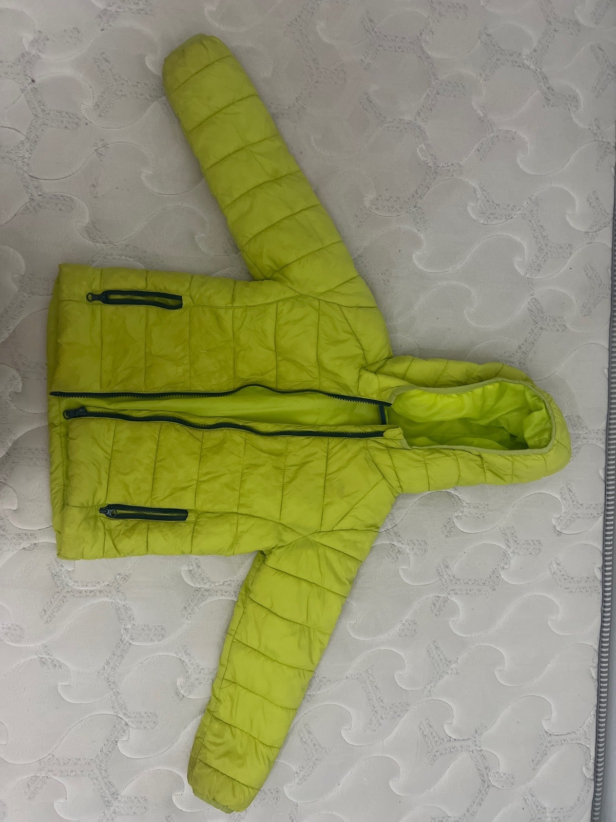 Manteau jaune vert fluo