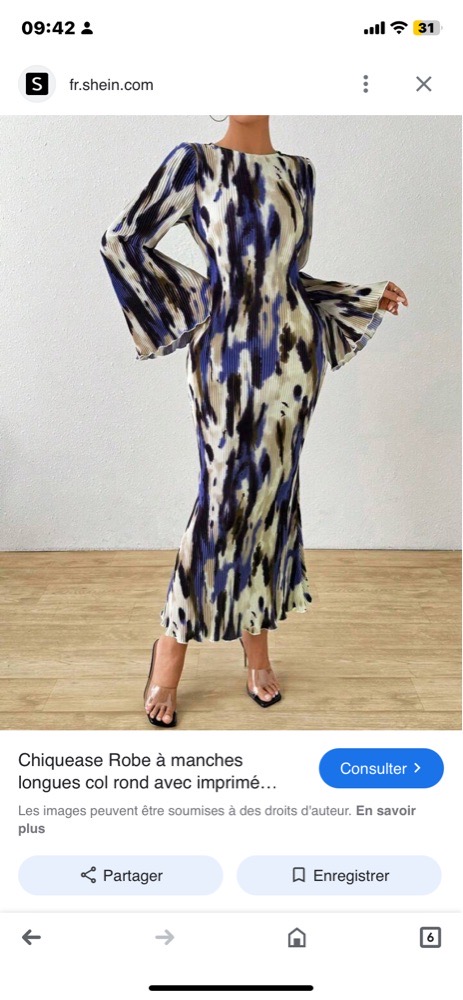 Robe plisse