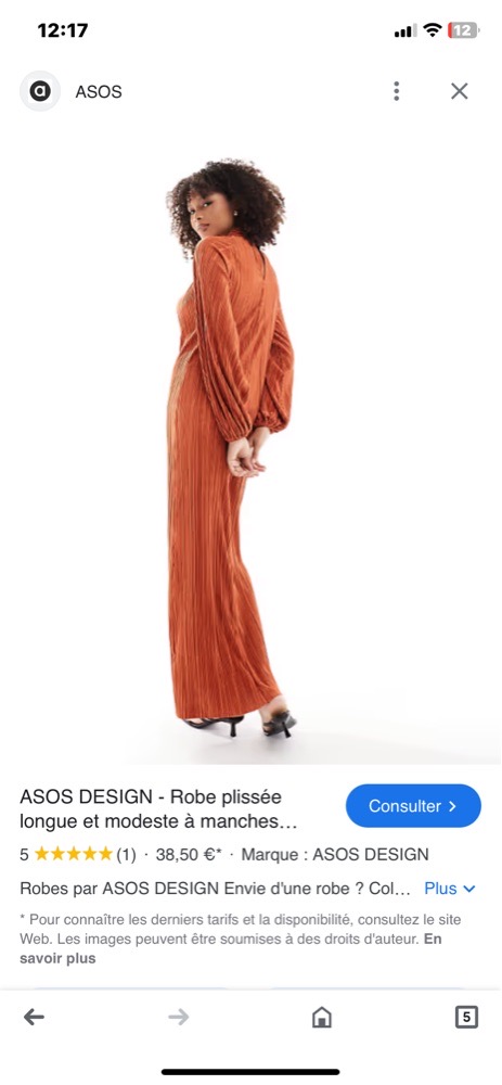 Robe plisse