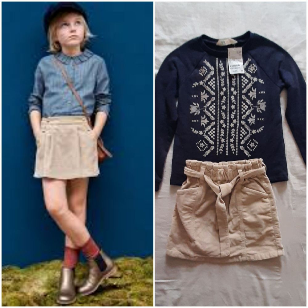 🌻ensemble pull + jupe 7-8 ans 🌻