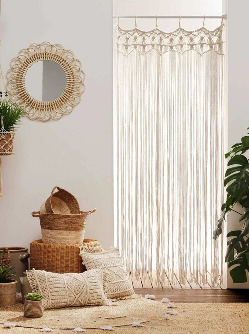 Rideau en macramé neuf 