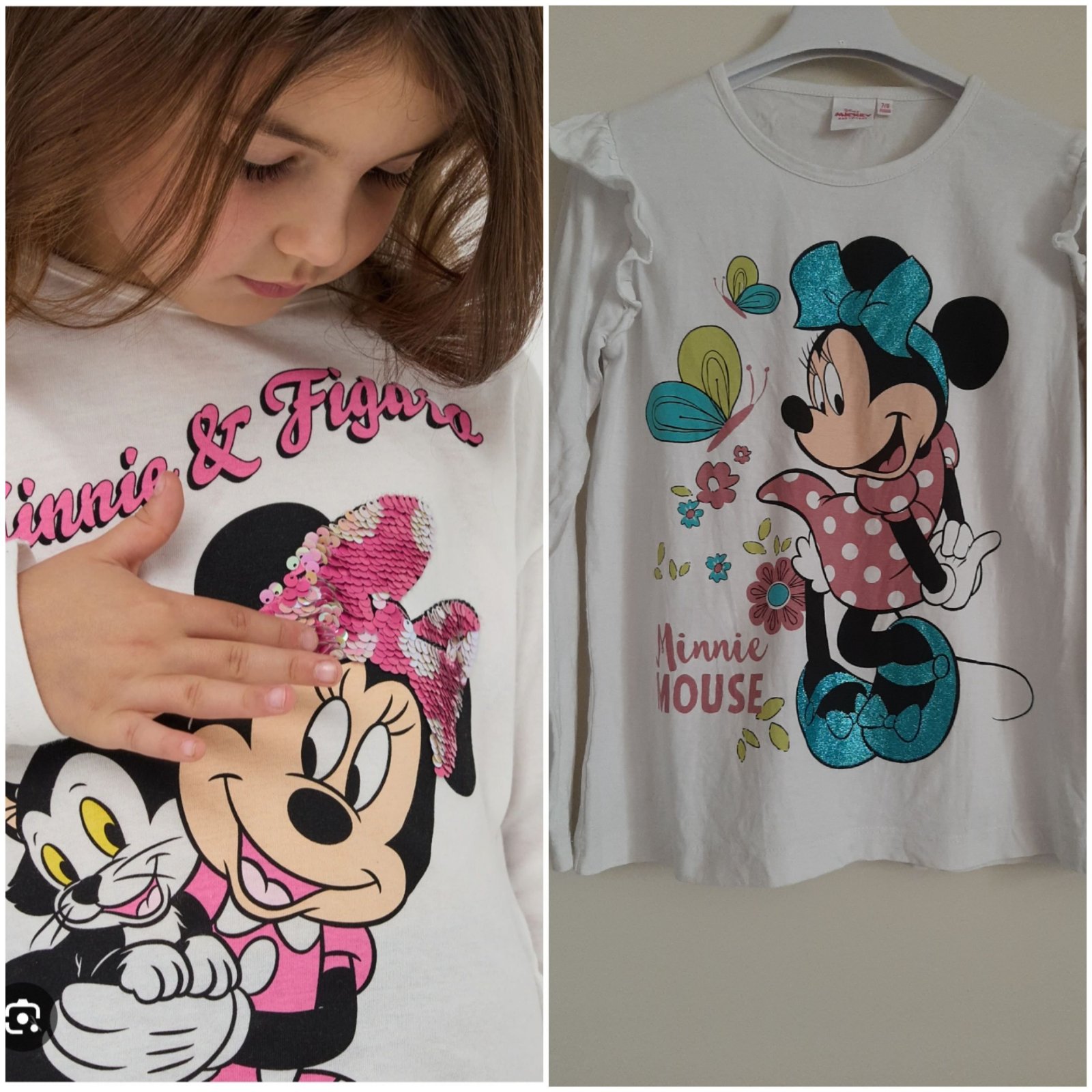 T-shirt à manches longues Disney 7/8 ans 