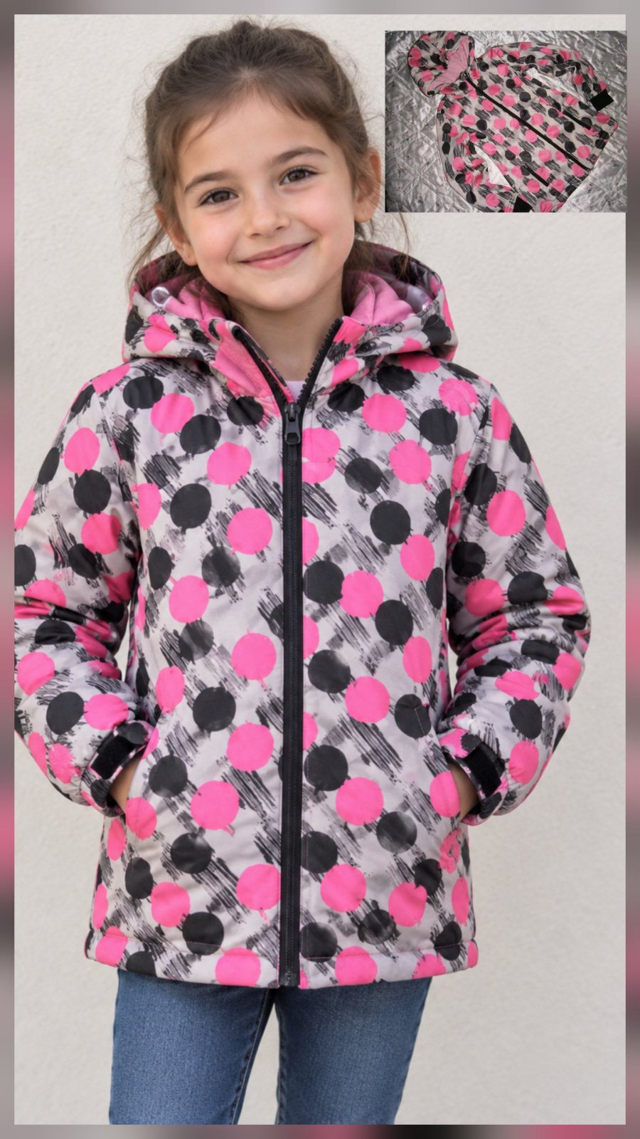 Veste manteau fillette 6-8 ans 122/128 cm