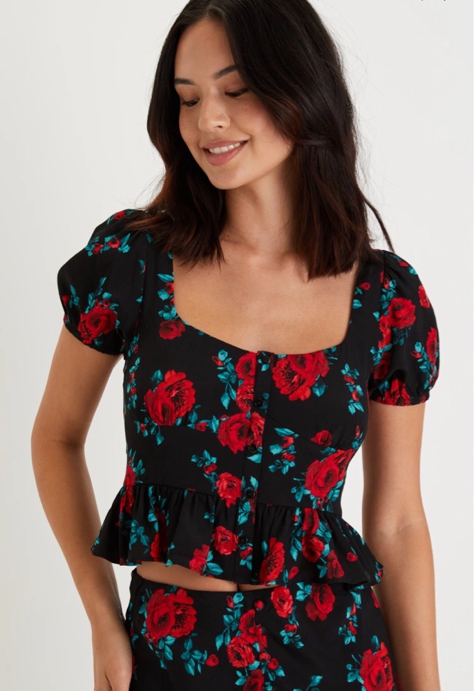 Top fleural Zara