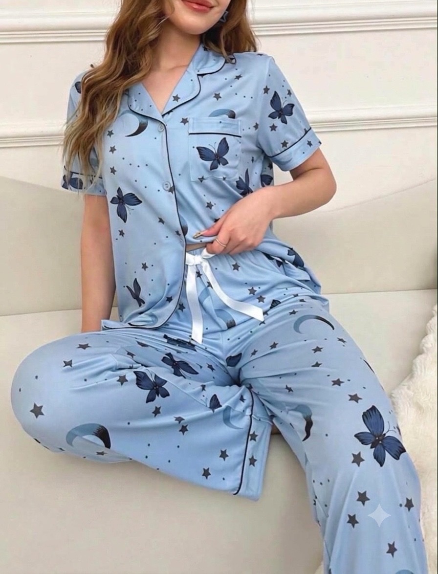 Pyjama d'été bleue