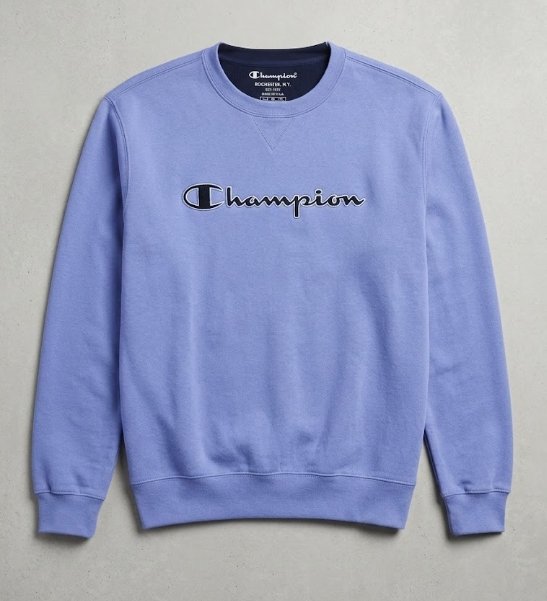 Authentique Sweatshirt Champion – Periwinkle Blue – Logo Brodé