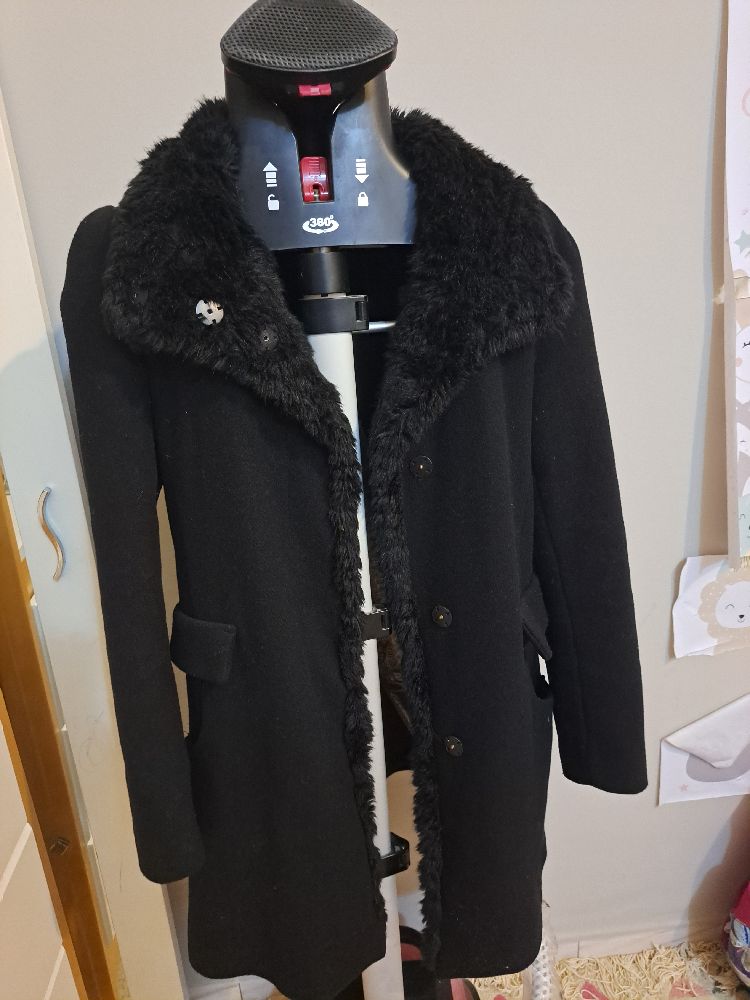 Manteau noir zara 