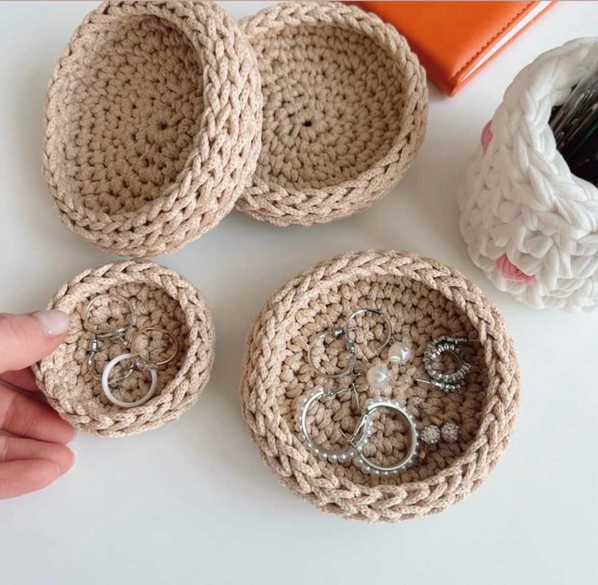 Pack de 4 rangement accessoires crochet 