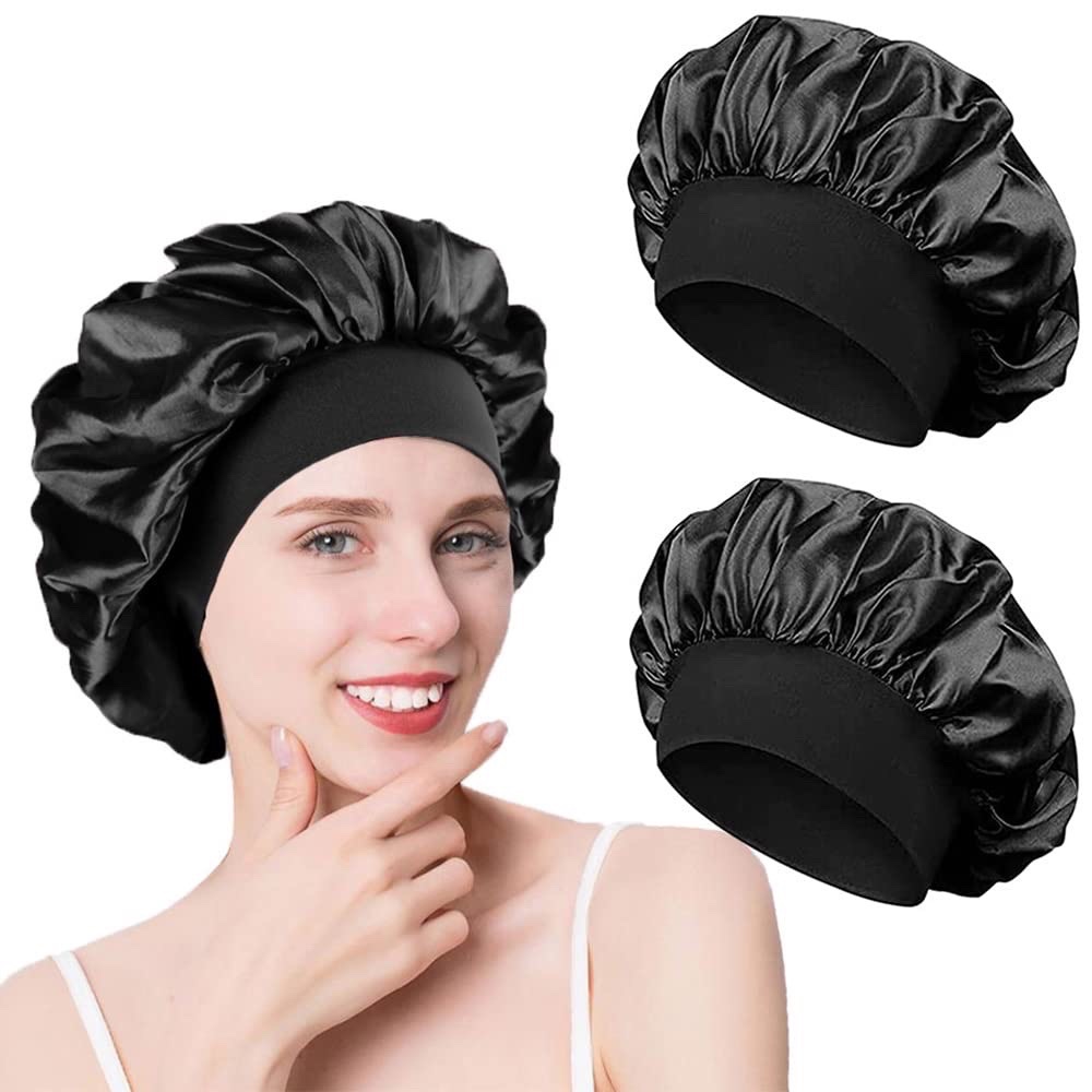 Bonnet satin noir