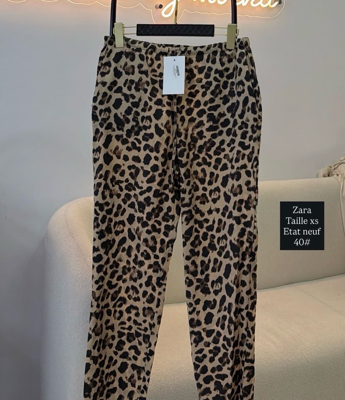 Pantalon léopard femme