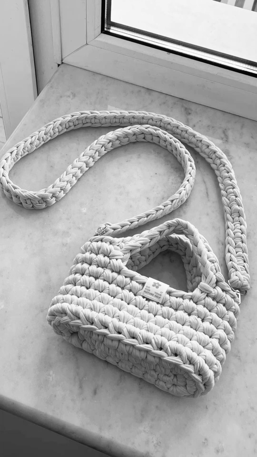 Sac crochet blanc